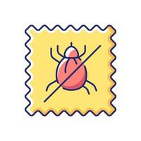 ícone de cor plana de vetor de qualidade têxtil à prova de ácaros da poeira