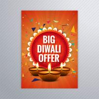 Brochura agradável para diwali diwali modelo colorido vetor
