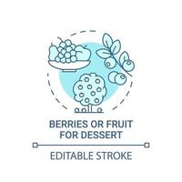 bagas ou frutas para o ícone do conceito de deserto vetor