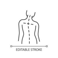 ícone linear de ombros irregulares