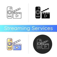 ícone de streaming de filmes vetor