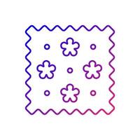 padrão de impressão abstrato no ícone de vetor linear gradiente de tecido