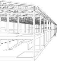 3d ilustração do construção estrutura vetor