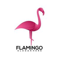ilustração do logotipo colorido do flamingo vetor