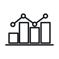 matemática educação escola ciência gráfico linha estatística e ícone de estilo vetor