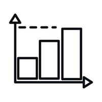 matemática educação escola ciência gráfico linha estatística e ícone de estilo vetor