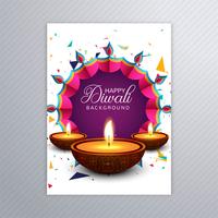 Feliz diwali colorido folheto modelo vector