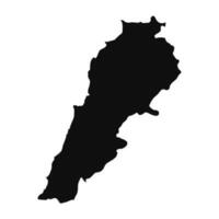 abstrato silhueta Líbano simples mapa vetor