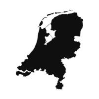 abstrato silhueta Países Baixos simples mapa vetor