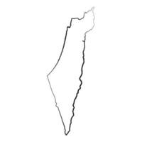 mão desenhado forrado Israel simples mapa desenhando vetor