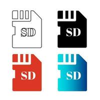abstrato micro SD cartão silhueta ilustração vetor
