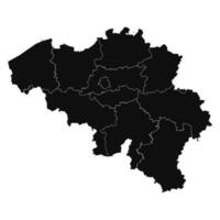 abstrato Bélgica silhueta detalhado mapa vetor
