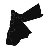 abstrato Jordânia silhueta detalhado mapa vetor