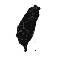 abstrato Taiwan silhueta detalhado mapa vetor