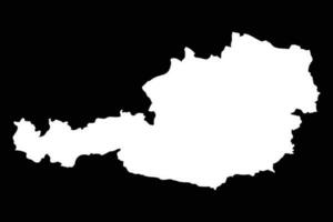 simples Áustria mapa isolado em Preto fundo vetor