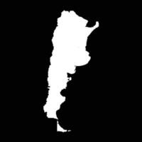 simples Argentina mapa isolado em Preto fundo vetor