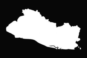 simples el salvador mapa isolado em Preto fundo vetor