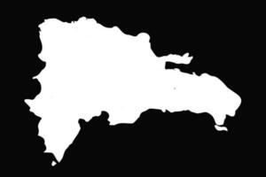 simples dominicano república mapa isolado em Preto fundo vetor