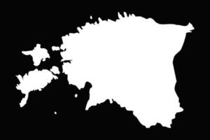 simples Estônia mapa isolado em Preto fundo vetor