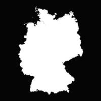 simples Alemanha mapa isolado em Preto fundo vetor
