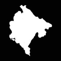 simples Montenegro mapa isolado em Preto fundo vetor