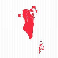 estados mapa do bahrain com detalhado fronteiras vetor