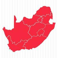 estados mapa do sul África com detalhado fronteiras vetor