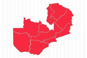estados mapa do Zâmbia com detalhado fronteiras vetor