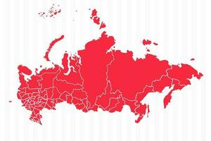 estados mapa do Rússia com detalhado fronteiras vetor