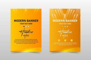 moderno laranja iluminação o negócio bandeira modelo vetor