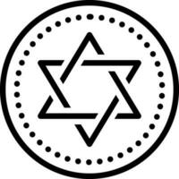 ícone de linha para judeu vetor