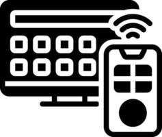 sólido ícone para inteligente televisão vetor