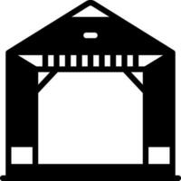 sólido ícone para pérgola vetor