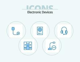 dispositivos azul ícone pacote 5 ícone Projeto. misturador. dj. computadores. dispositivos. hardware vetor