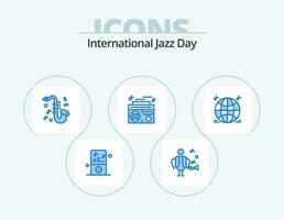 internacional jazz dia azul ícone pacote 5 ícone Projeto. . música. música. mundo. jogar vetor