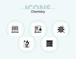 química glifo ícone pacote 5 ícone Projeto. estudar. química. tubos. químico. Fórmula vetor