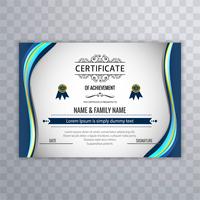 Belo certificado criativo modelo projeto vector