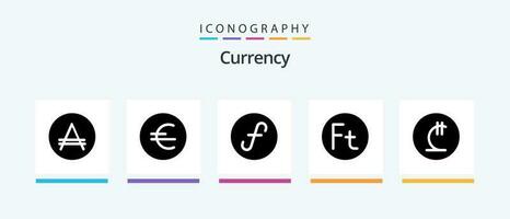 moeda glifo 5 ícone pacote Incluindo húngaro . moeda . finança. banco. criativo ícones Projeto vetor