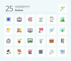 o negócio 25 plano cor ícone pacote Incluindo vidro. chá. falhar. quente. errado vetor