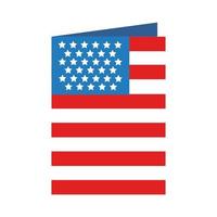 ícone de estilo simples da bandeira dos EUA vetor