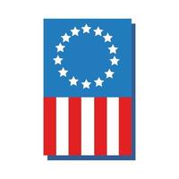 ícone de estilo simples da bandeira dos EUA vetor
