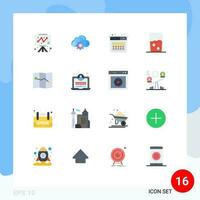 16 criativo ícones moderno sinais e símbolos do ponto conjunto aterrissagem cozinha feito editável pacote do criativo vetor Projeto elementos