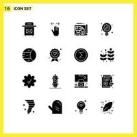16 criativo ícones moderno sinais e símbolos do Ciência luz lâmpada arquitetura inovação geração editável vetor Projeto elementos