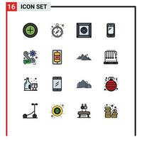 16 criativo ícones moderno sinais e símbolos do configuração engrenagem produtos ligar Huawei editável criativo vetor Projeto elementos