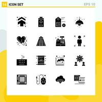 16 sólido glifo conceito para sites Móvel e apps estetoscópio saúde rótulo Cuidado caroço editável vetor Projeto elementos