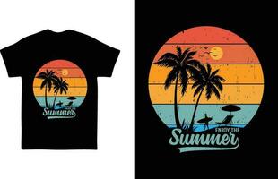 design de camiseta de verão vetor