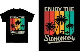 design de camiseta de verão vetor