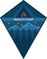 colorida acampamento logotipo vetor
