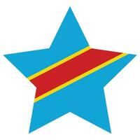 democrático república do Congo bandeira. democrático república do a Congo volta bandeira vetor
