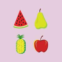 criativo frutas ilustração para crianças vetor